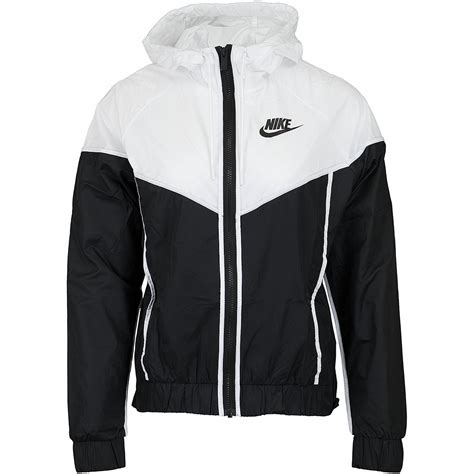 nike windrunner w jacke schwarz weiß|Nike windrunner jacket sale.